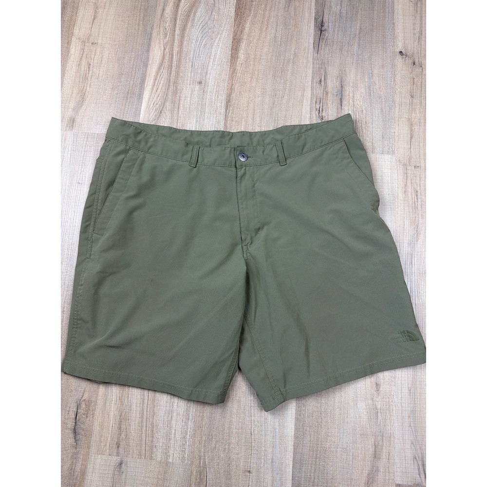 The North Face Men Olive Green Hiking Shorts Size 40 Stretch Tech Outdoor Active